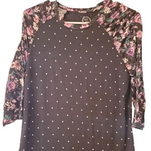 Maurices long sleeve polka-dot shirt